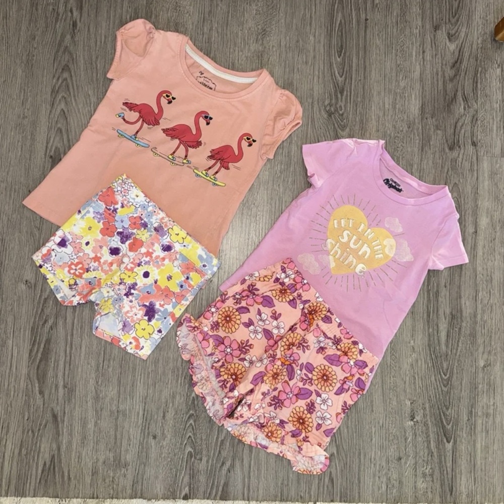 4 Piece Bundle all Sz.3T 2 shorts and 2 Tees Mix & Match Great Condition